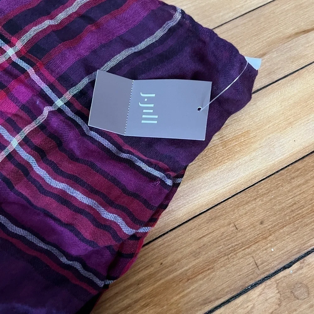 NWT‎ J.Jill purple plaid scarf